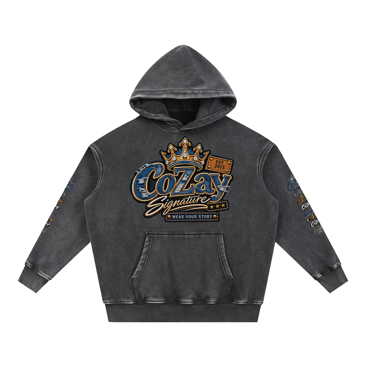 CoZay Signature Snow Wash Fleece Oversize Hoodie