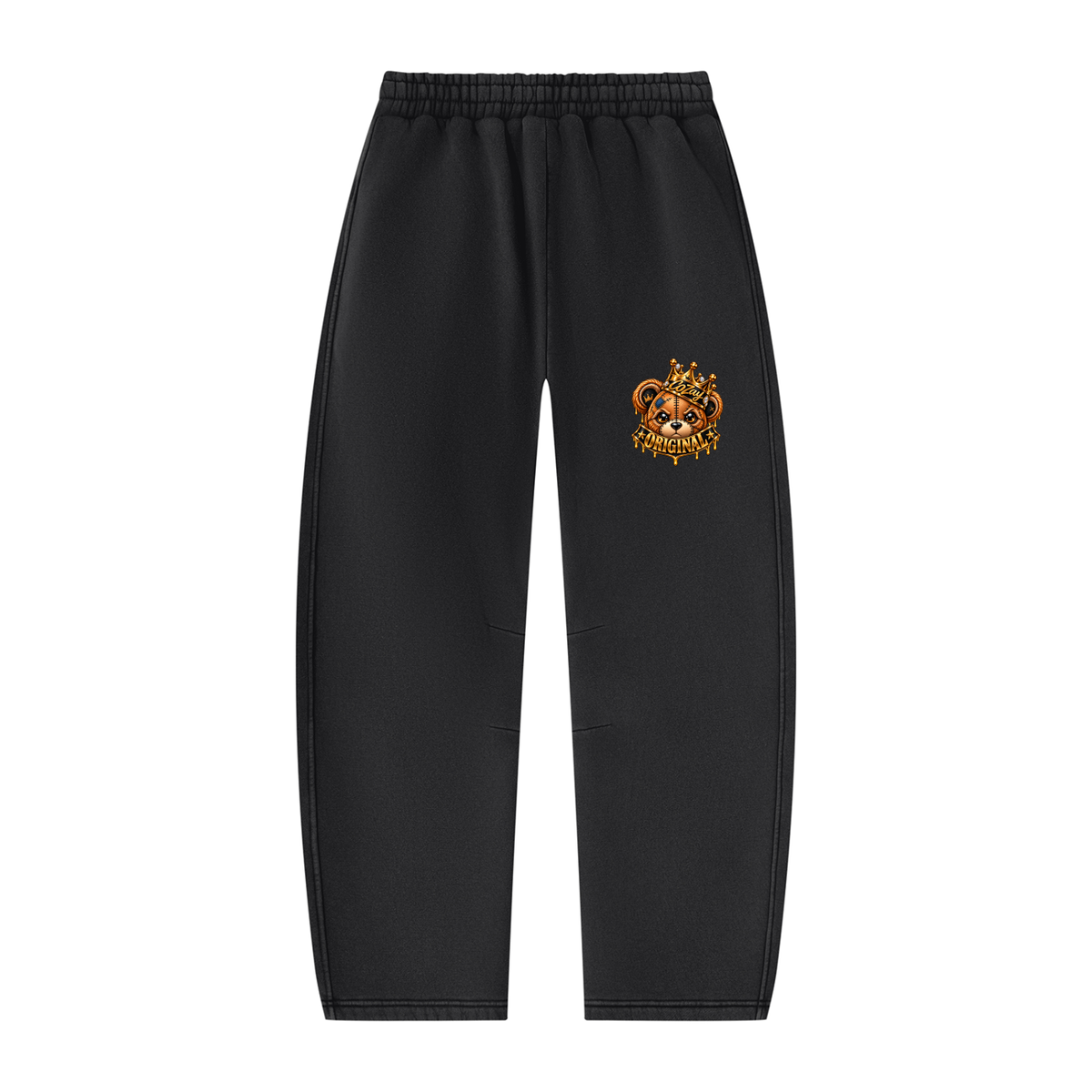 CoZay Original Bear Unisex Vintage Wash Barrel Leg Fleece Sweatpants