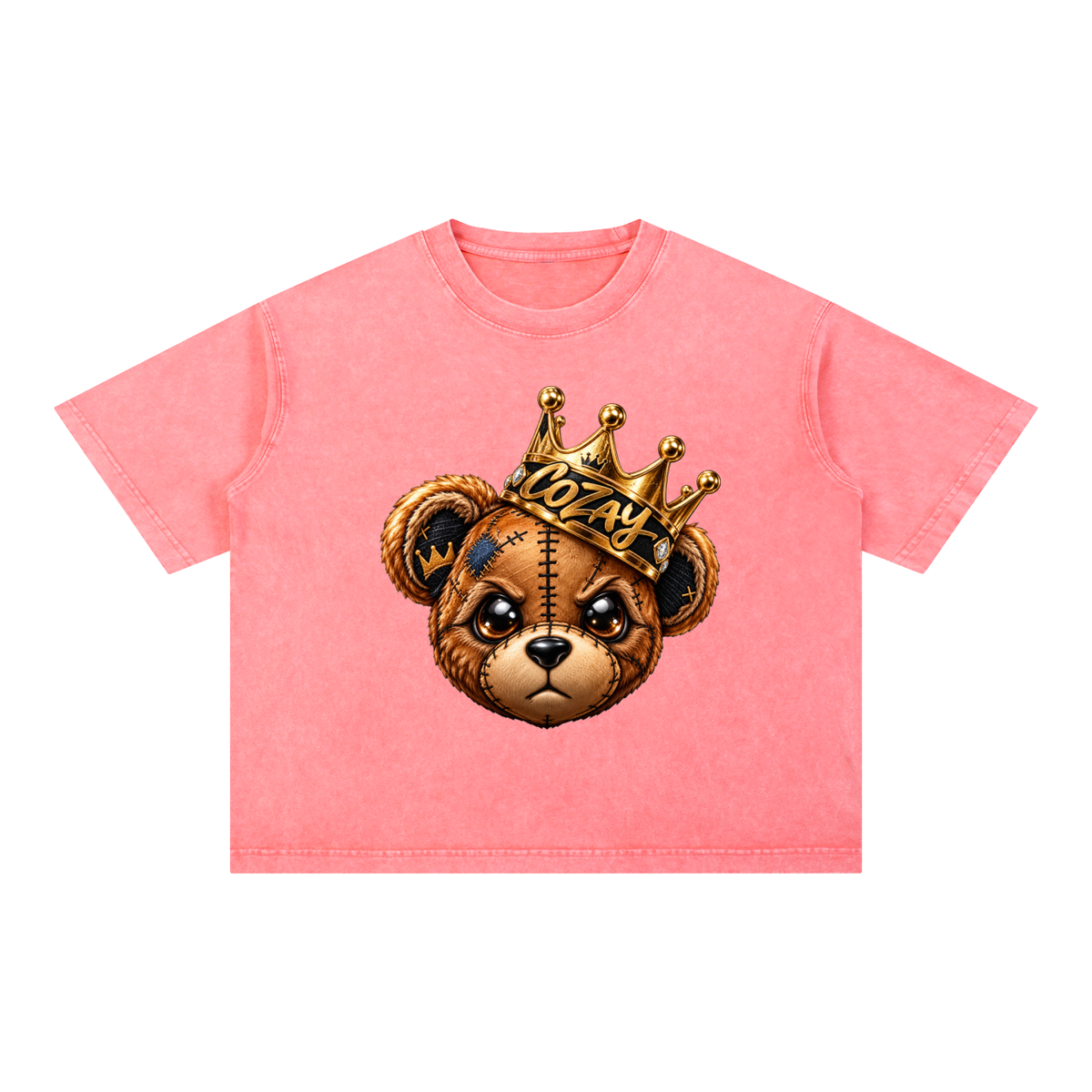 CoZay Original Bear Claw Mineral Wash Boxy Cotton T-Shirt