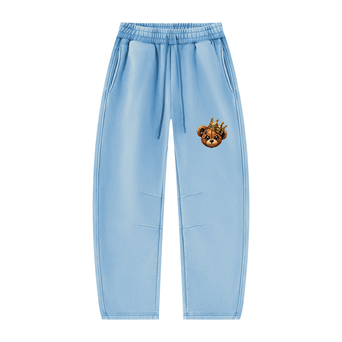 CoZay Original Bear Unisex Vintage Wash Barrel Leg Fleece Sweatpants
