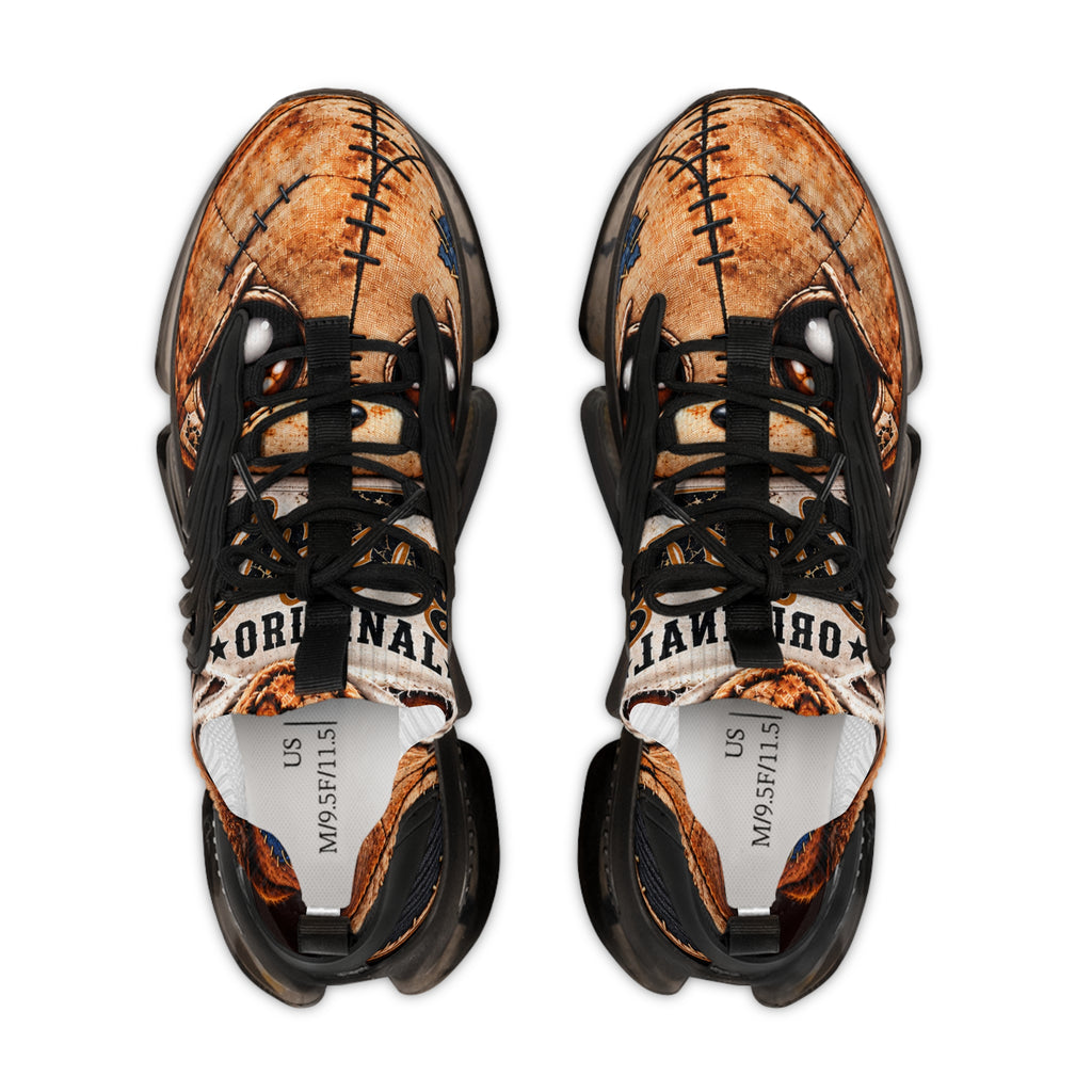 CoZay Original Men's Mesh Sneakers — Vintage Patchwork Leather Print Athletic Shoes