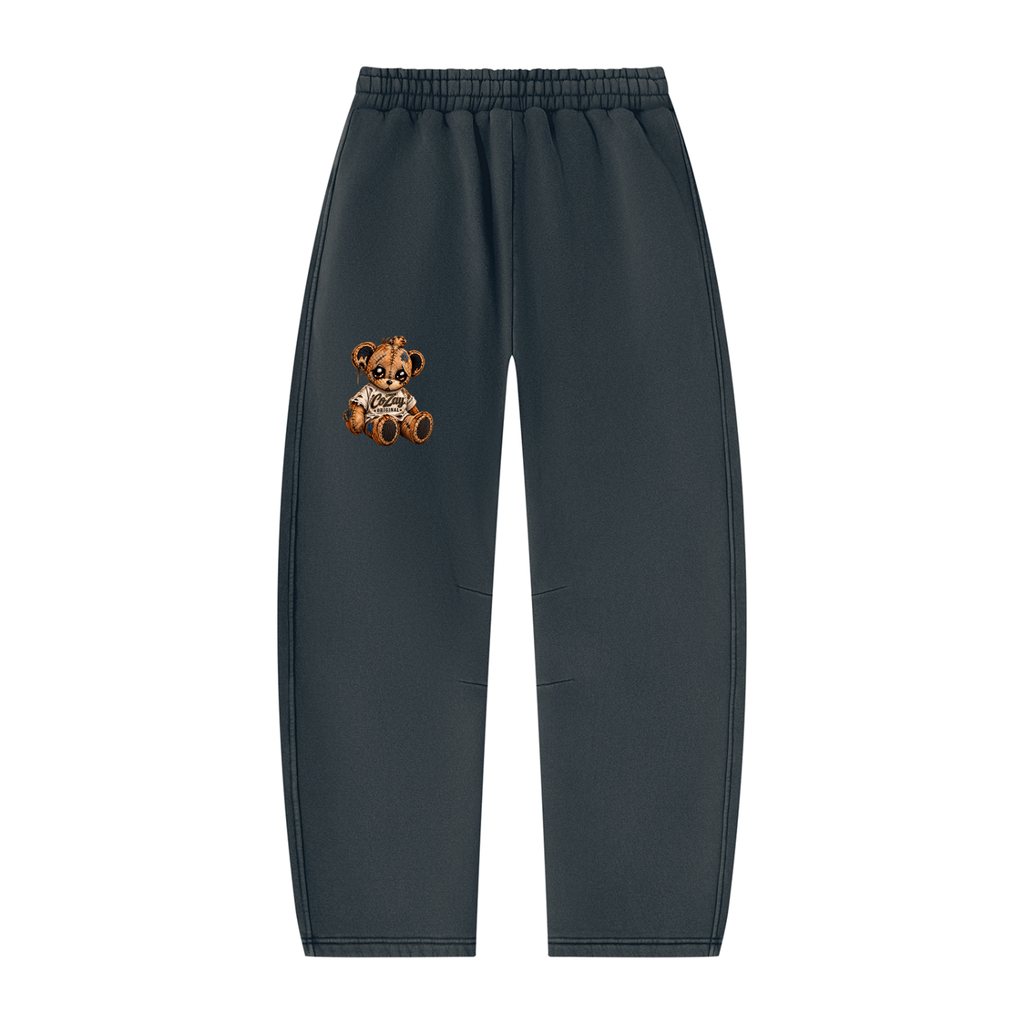 COZAY ORIGINAL Unisex Vintage Wash Barrel Leg Fleece Sweatpants