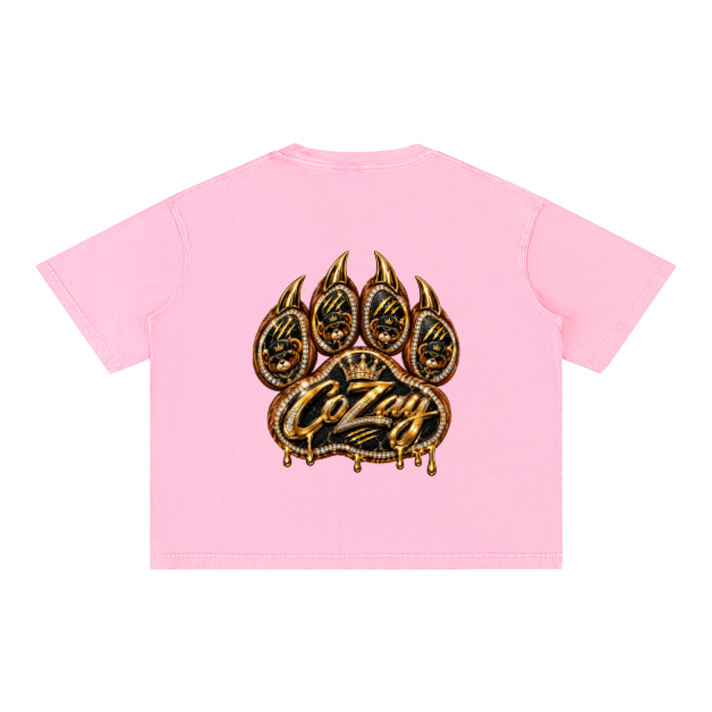 CoZay Original Bear Claw Mineral Wash Boxy Cotton T-Shirt