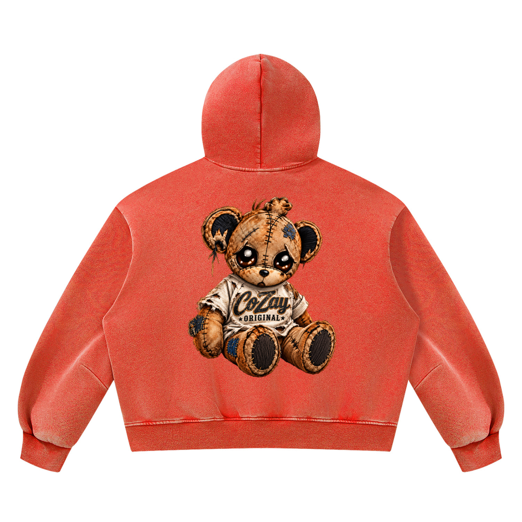 COZAY ORIGINAL Unisex Vintage Wash Boxy Fleece Hoodie