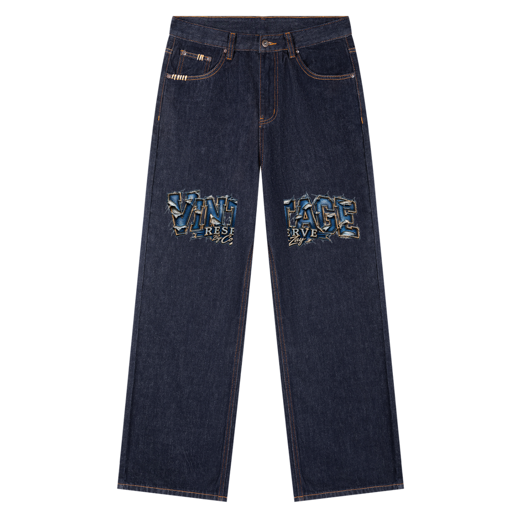 CoZay Vintage Reserve Men's Heavyweight Straight Leg Denim Jeans