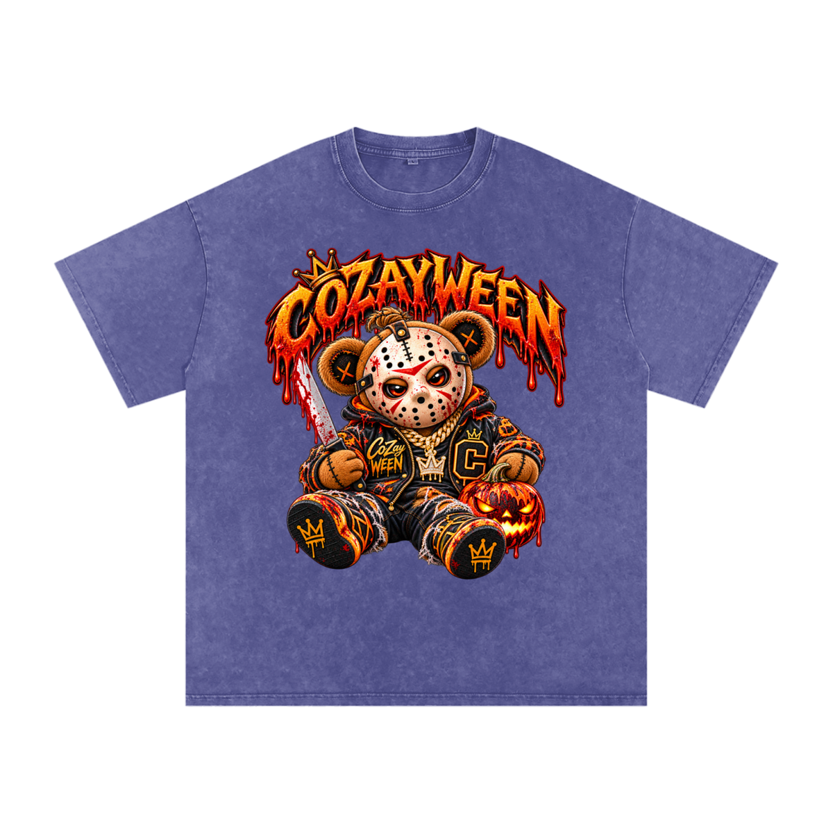 CoZayWeen Jason Snow Washed Oversized Cotton T-Shirt