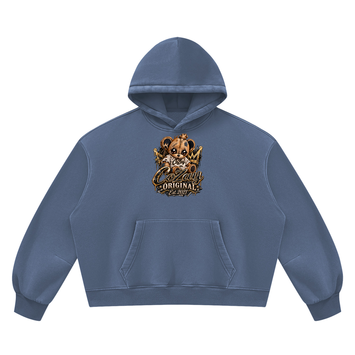 COZAY ORIGINAL Unisex Vintage Wash Boxy Fleece Hoodie