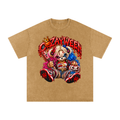 CoZayWeen Harley Snow Washed Oversized Cotton T-Shirt