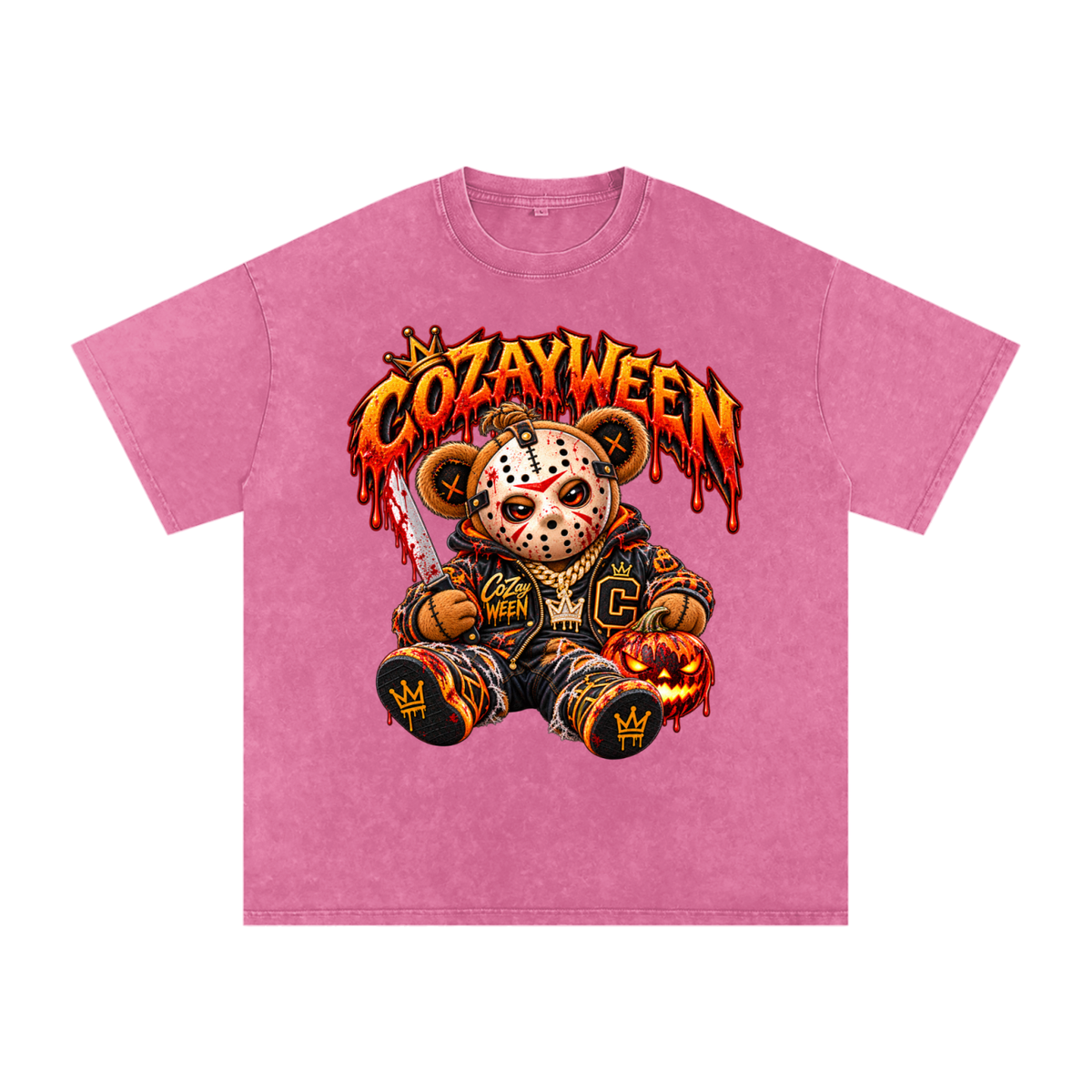 CoZayWeen Jason Snow Washed Oversized Cotton T-Shirt