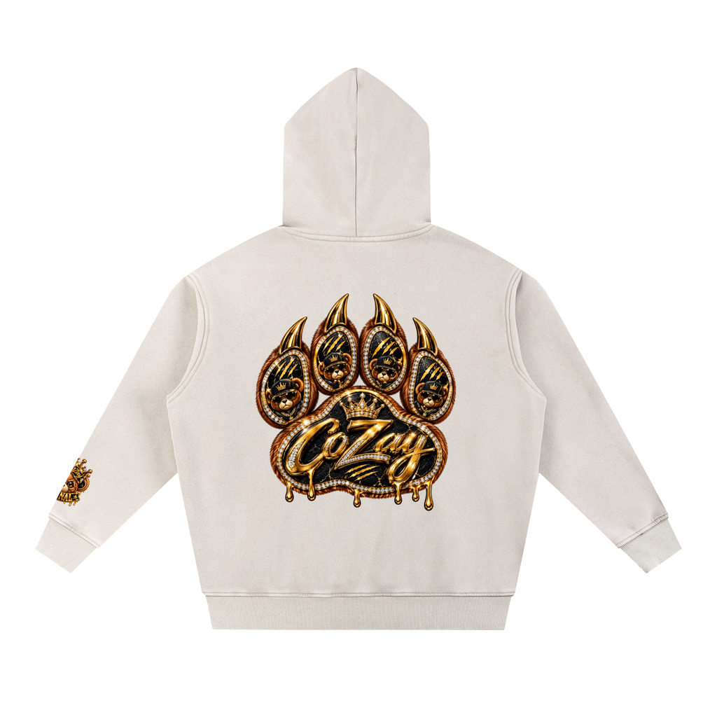 CoZay Original Bear Snow Wash Fleece Oversize Hoodie