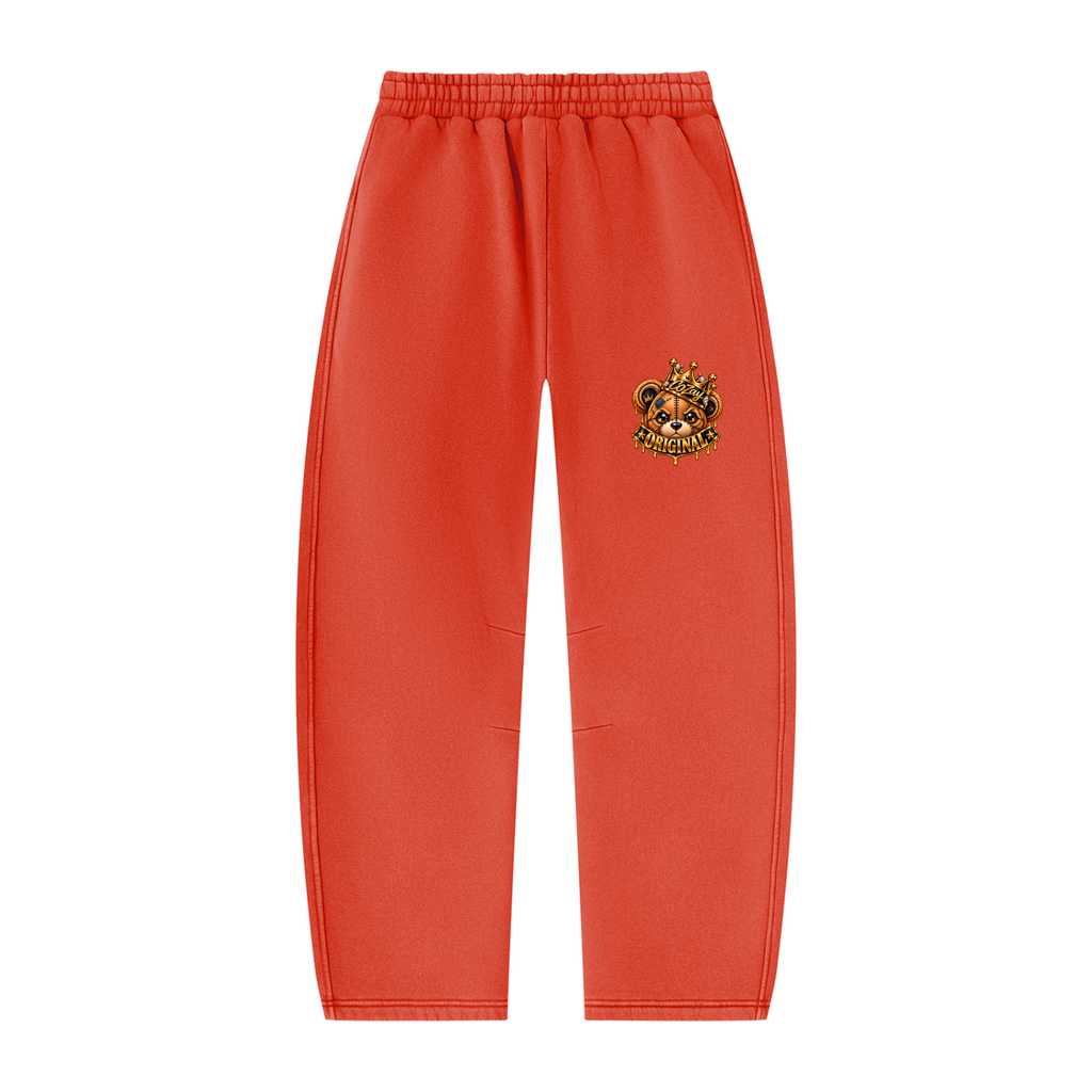 CoZay Original Bear Unisex Vintage Wash Barrel Leg Fleece Sweatpants