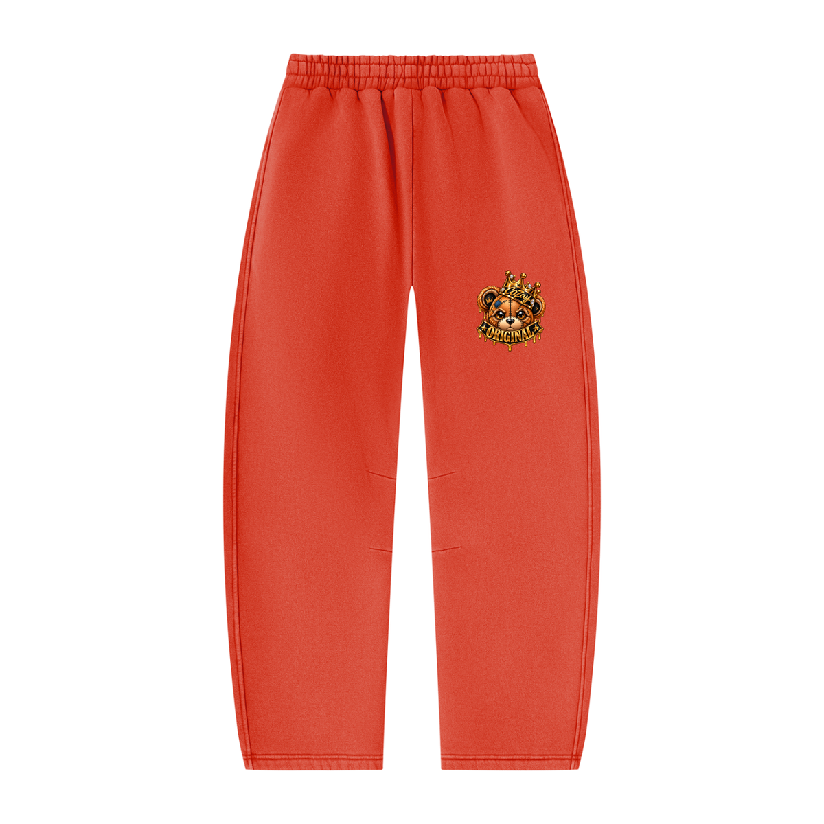CoZay Original Bear Unisex Vintage Wash Barrel Leg Fleece Sweatpants
