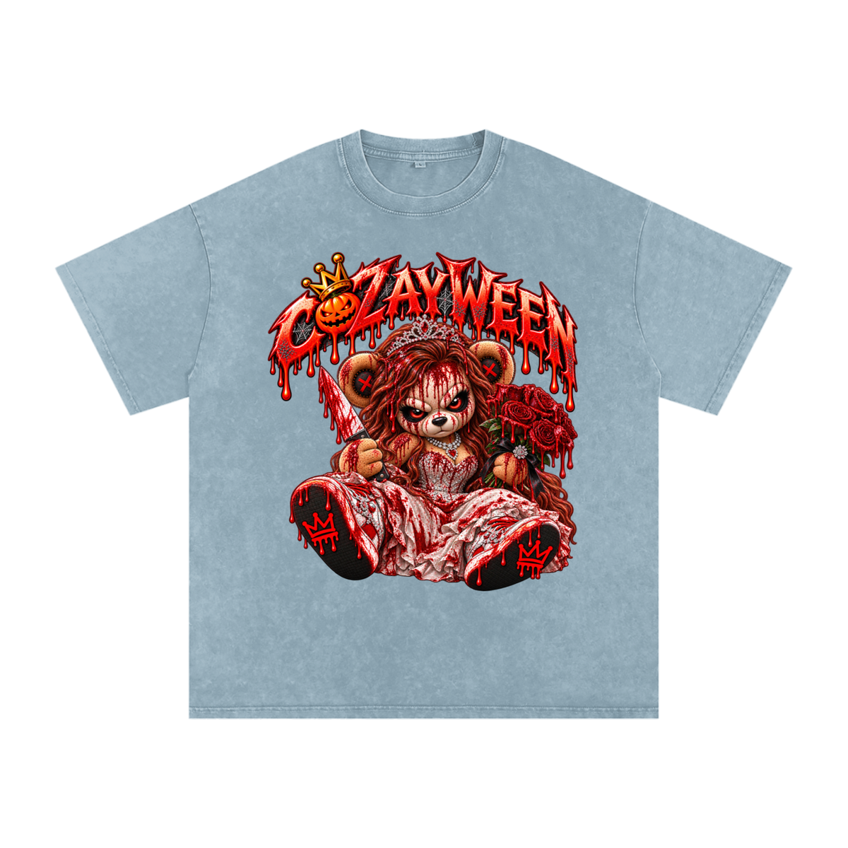 CoZayWeen Carey Snow Washed Oversized Cotton T-Shirt