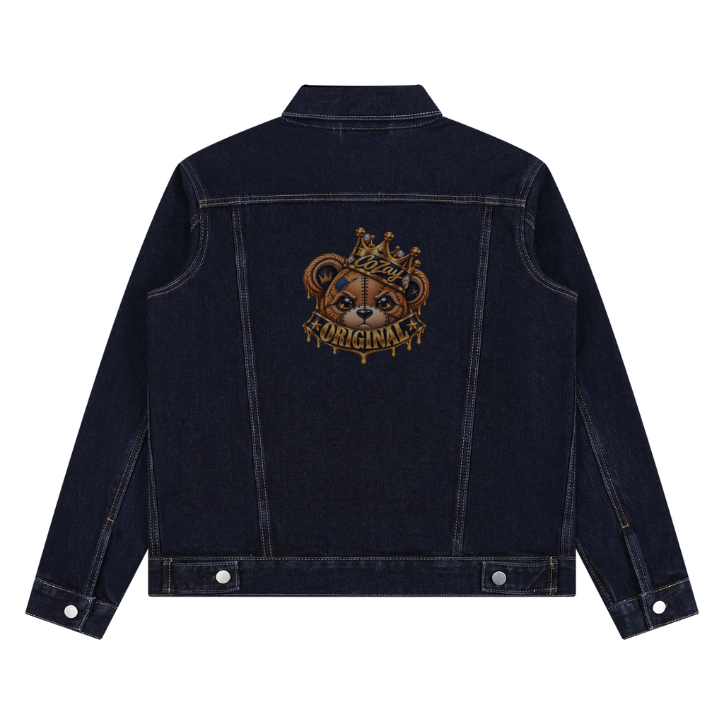 CoZay Original Bear Unisex Vintage Wash Denim Jacket