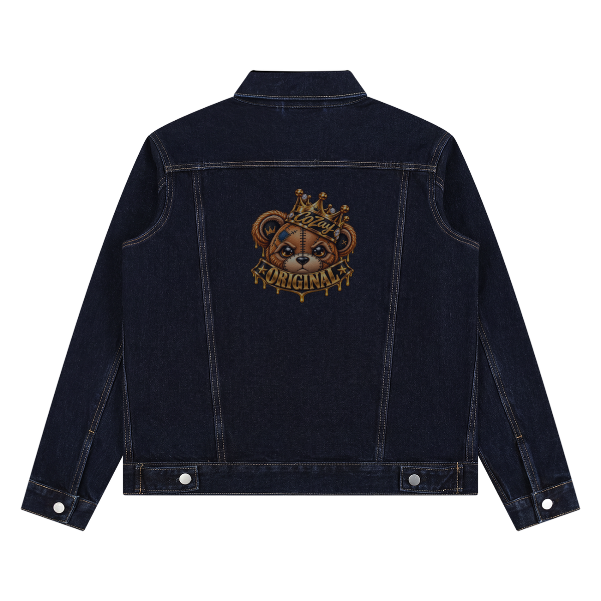 CoZay Original Bear Unisex Vintage Wash Denim Jacket