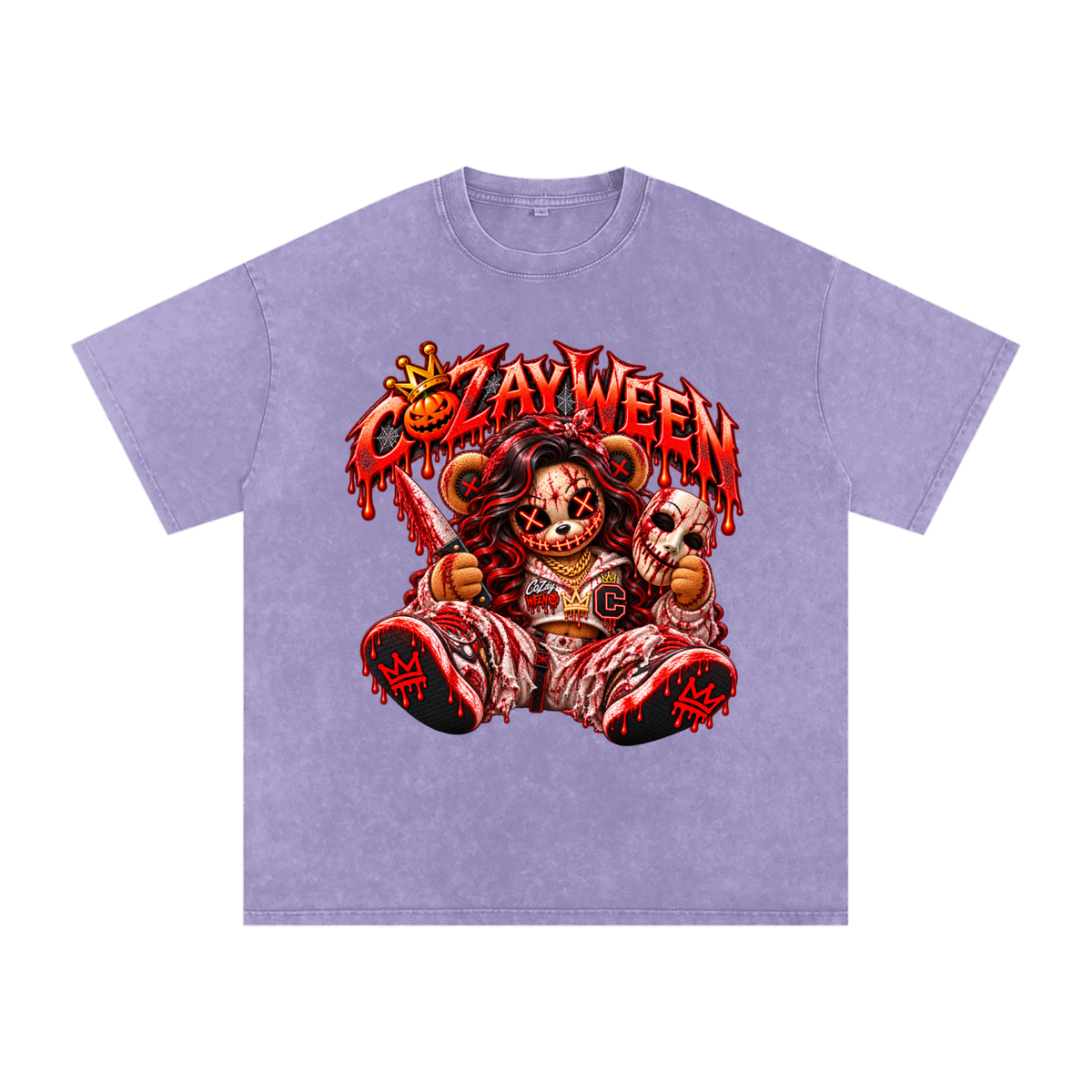 CoZayWeen Purge Snow Washed Oversized Cotton T-Shirt