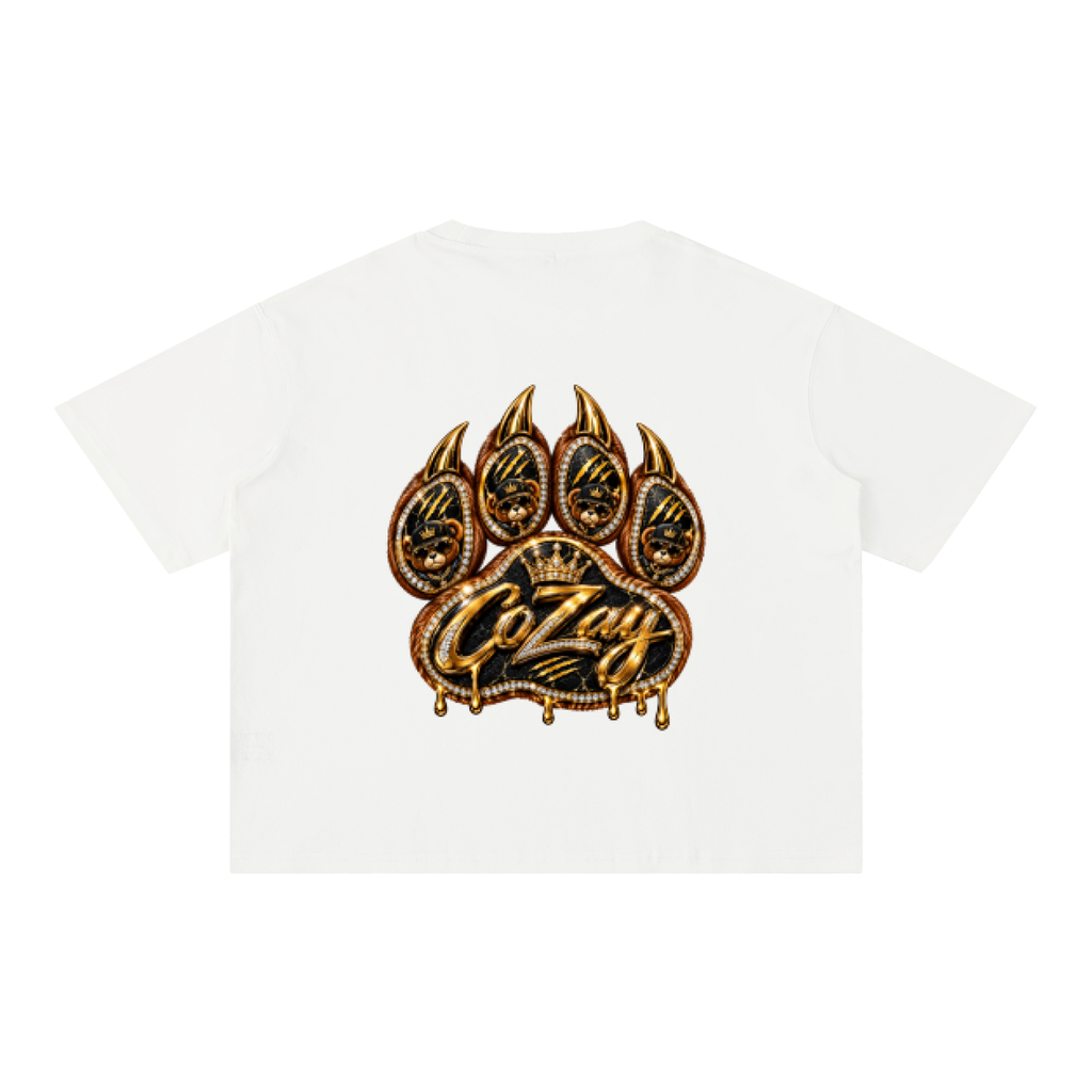 CoZay Original Bear Claw Mineral Wash Boxy Cotton T-Shirt