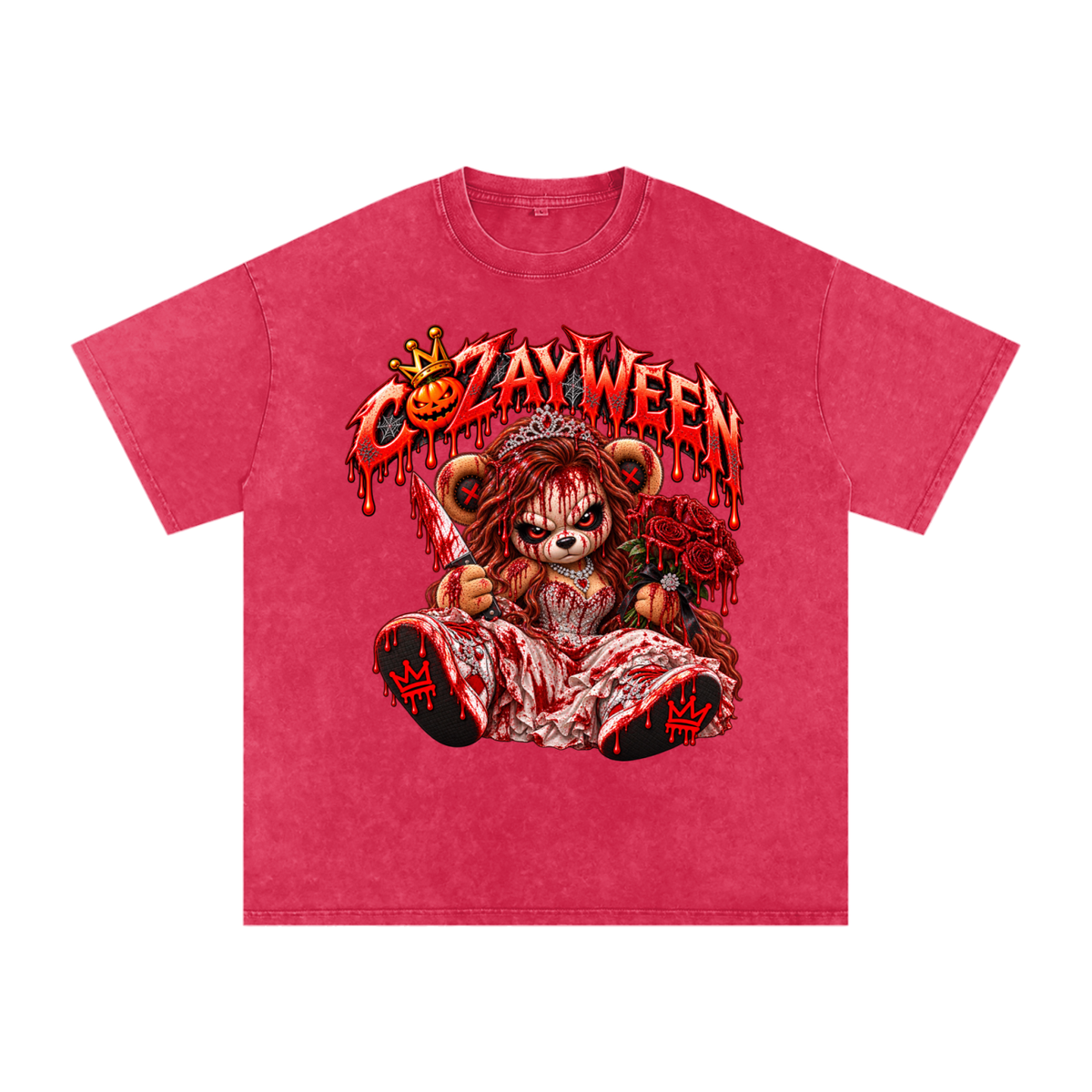 CoZayWeen Carey Snow Washed Oversized Cotton T-Shirt