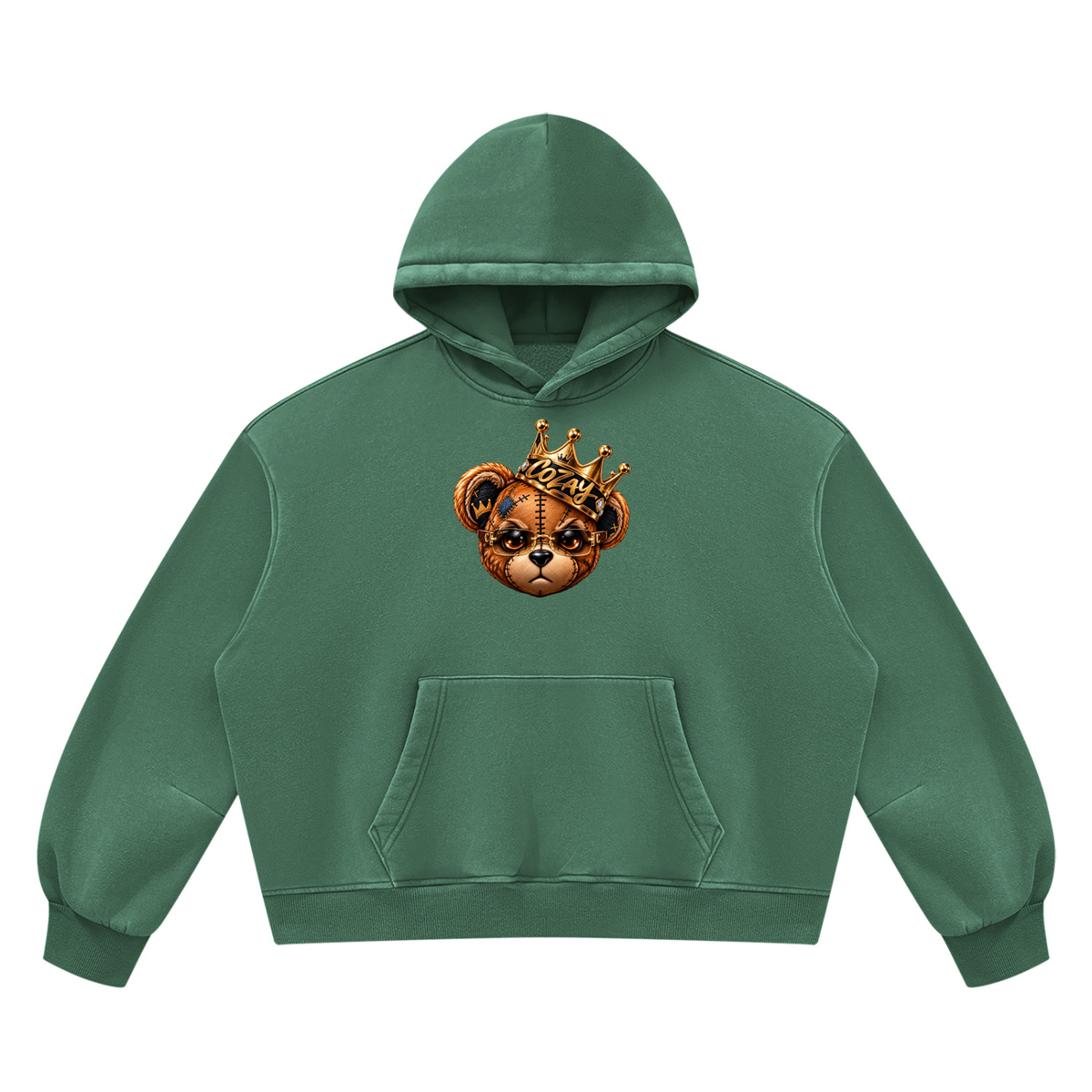 CoZay Original Cartier Bear Unisex Vintage Wash Boxy Fleece Hoodie