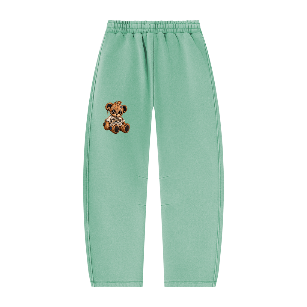 COZAY ORIGINAL Unisex Vintage Wash Barrel Leg Fleece Sweatpants