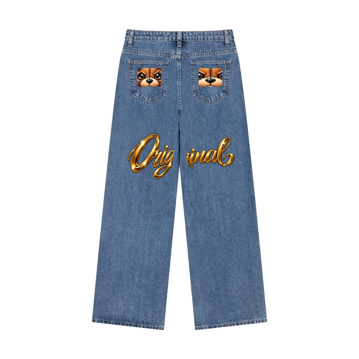 CoZay Original Bear Women’s Wide Leg Denim Jeans