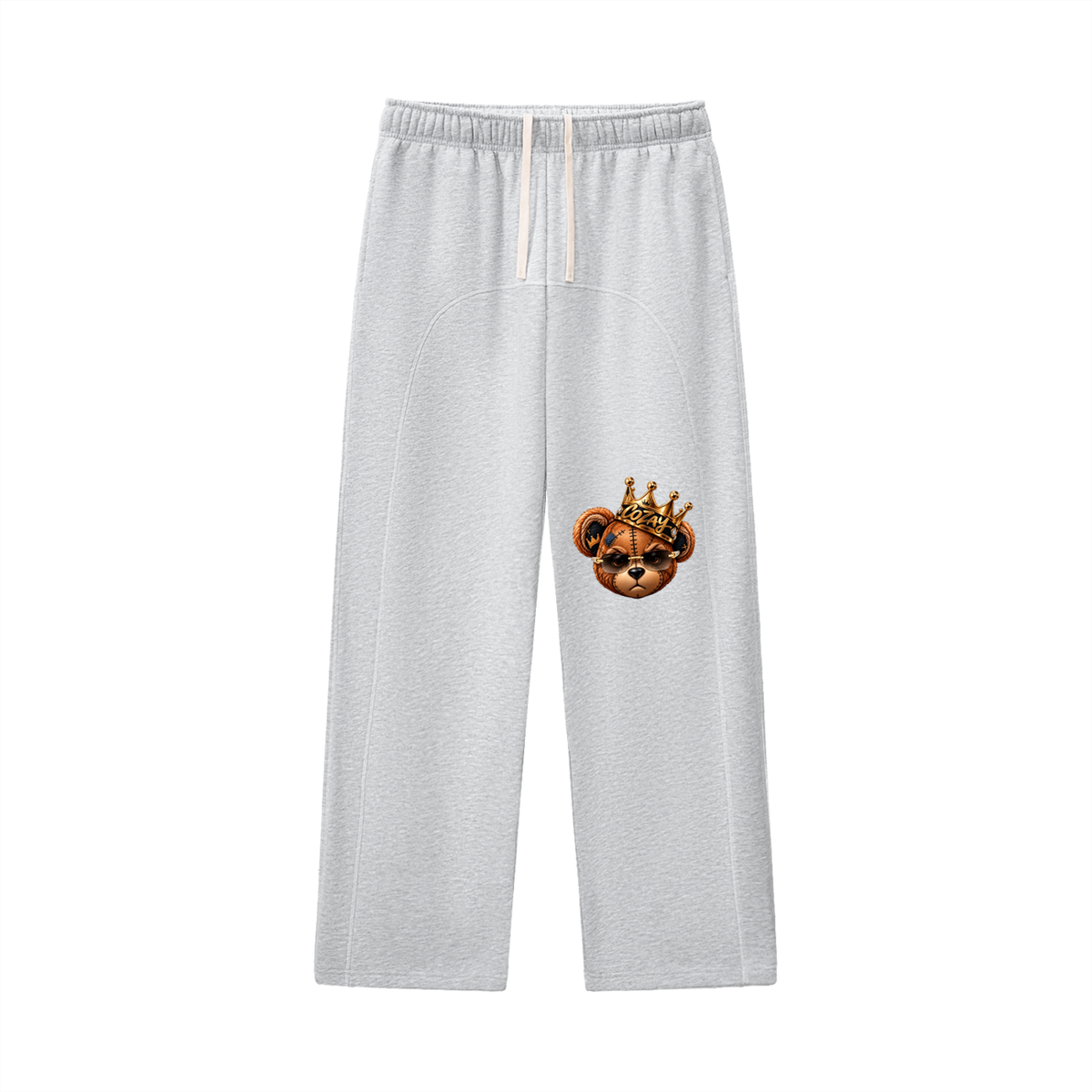 CoZay Original Cartier Bear Contrast-Stitched Fleece Sweatpants