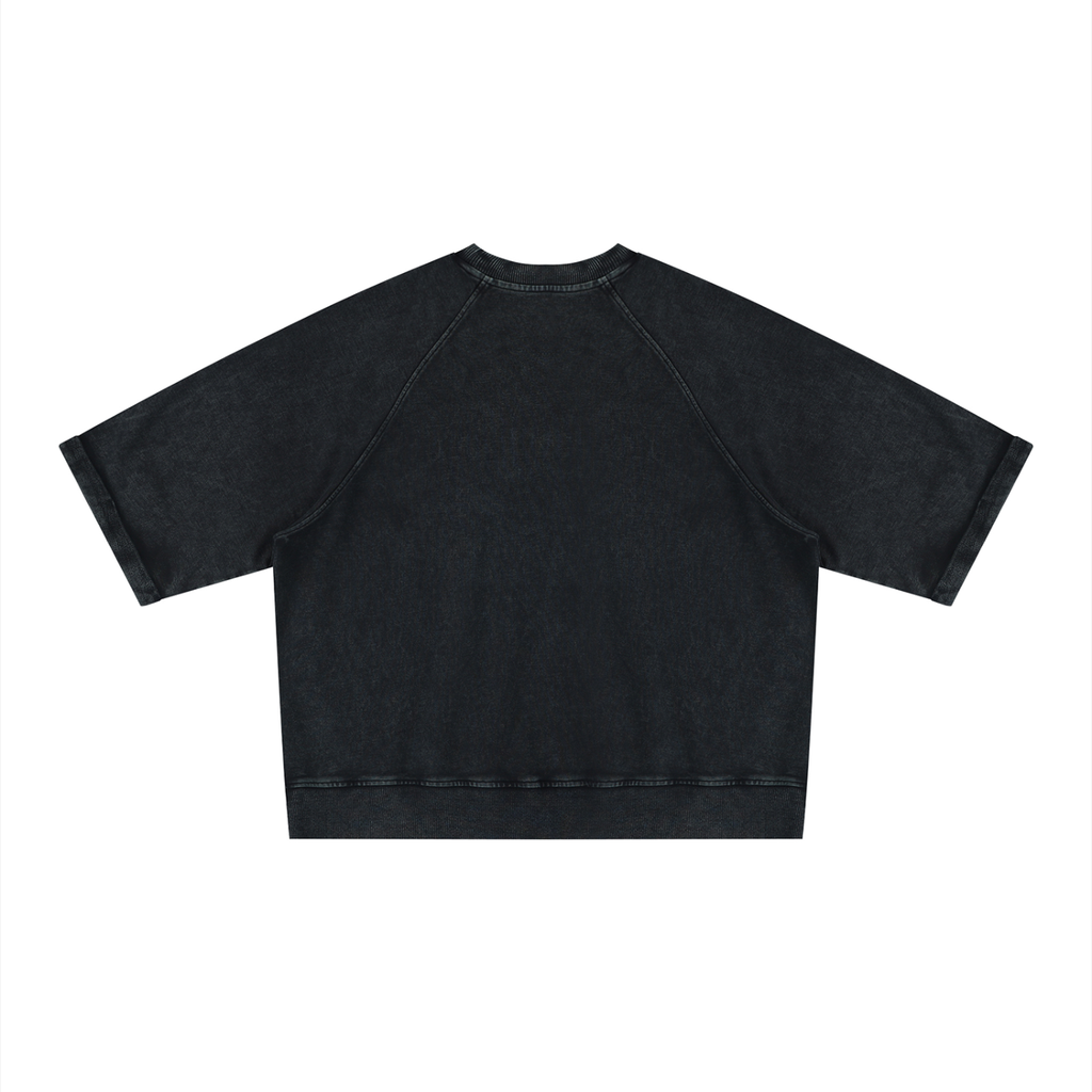 CoZay Original Unisex Vintage Wash Boxy Short Sleeve Sweatshirt