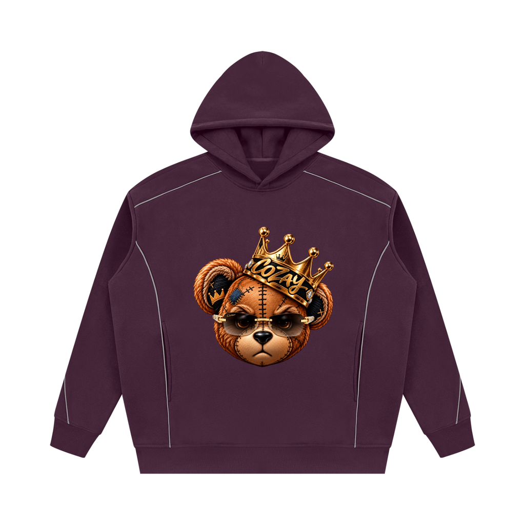 CoZay Original Cartier Bear Unisex Oversized Piping Fleece Hoodie