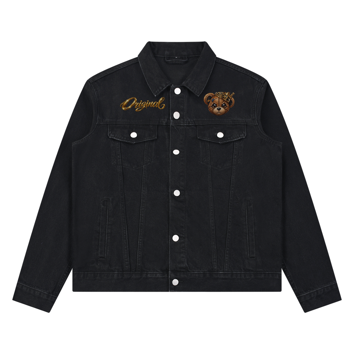 CoZay Original Bear Unisex Vintage Wash Denim Jacket
