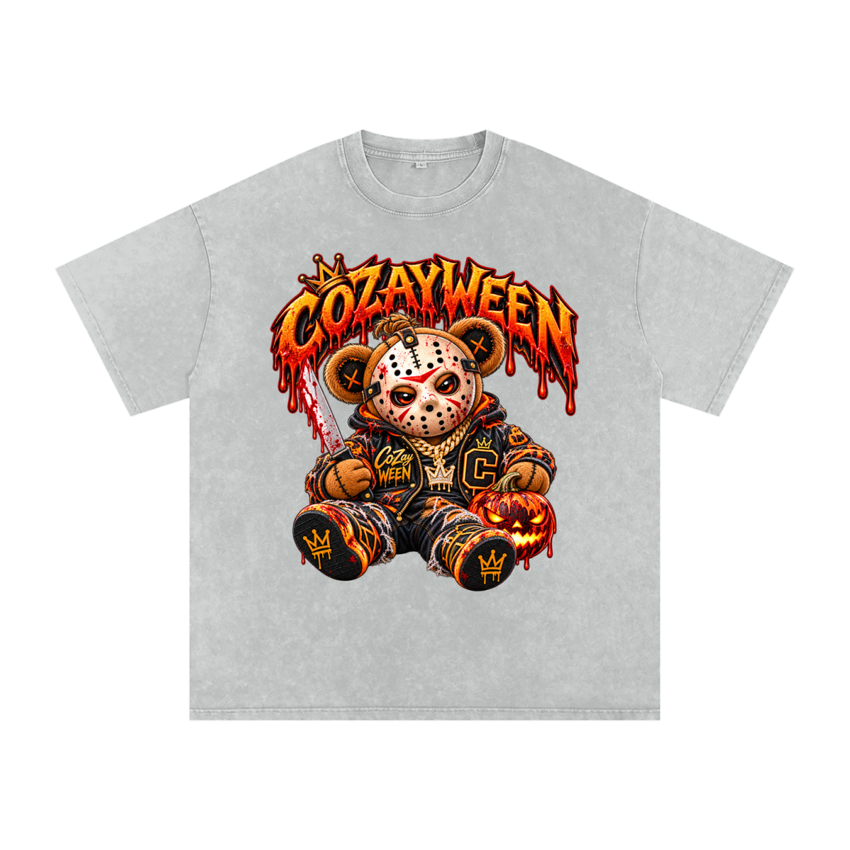 CoZayWeen Jason Snow Washed Oversized Cotton T-Shirt