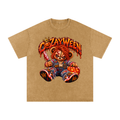 CoZayWeen Chucky Snow Washed Oversized Cotton T-Shirt