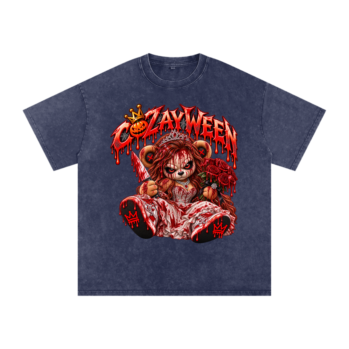 CoZayWeen Carey Snow Washed Oversized Cotton T-Shirt