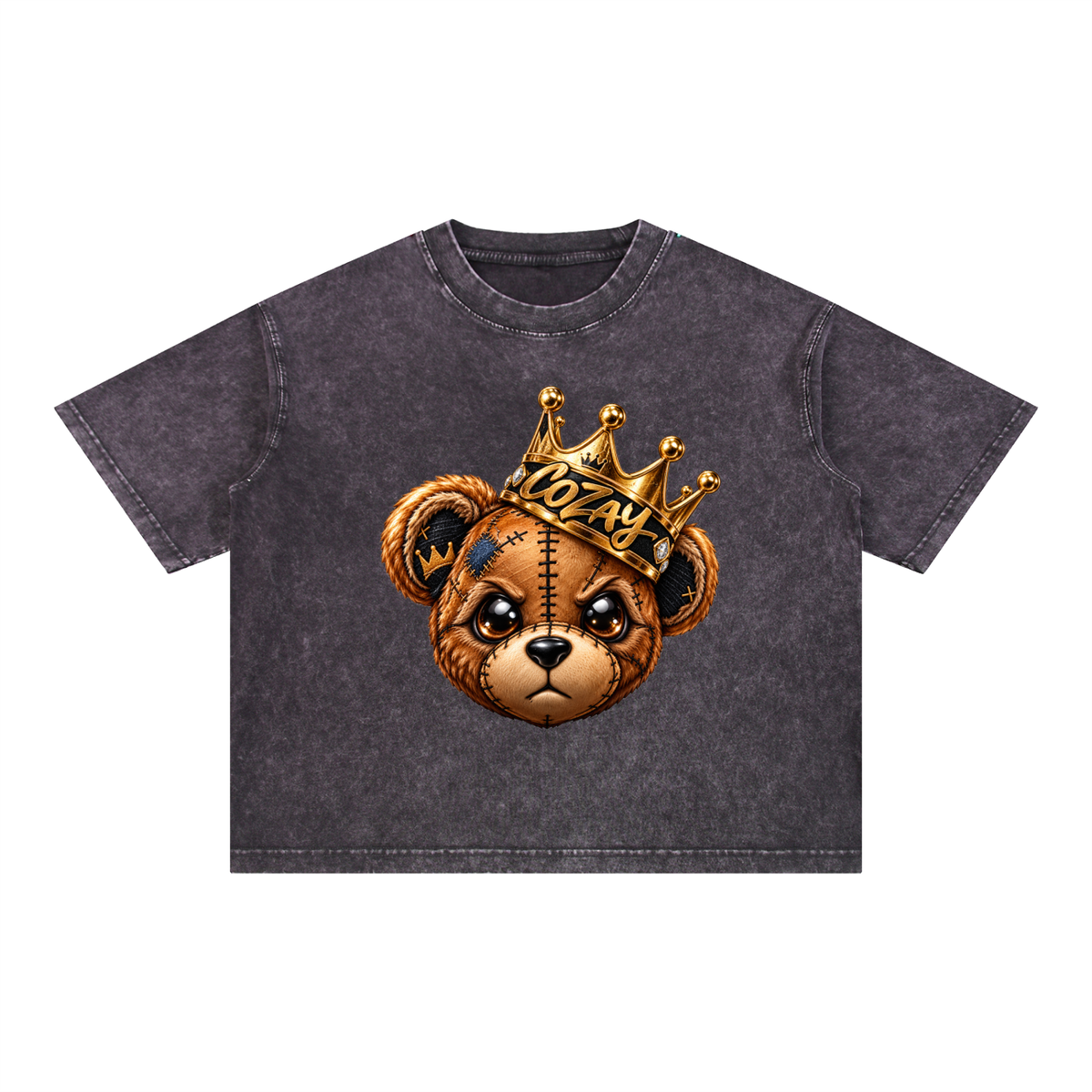 CoZay Original Bear Claw Mineral Wash Boxy Cotton T-Shirt