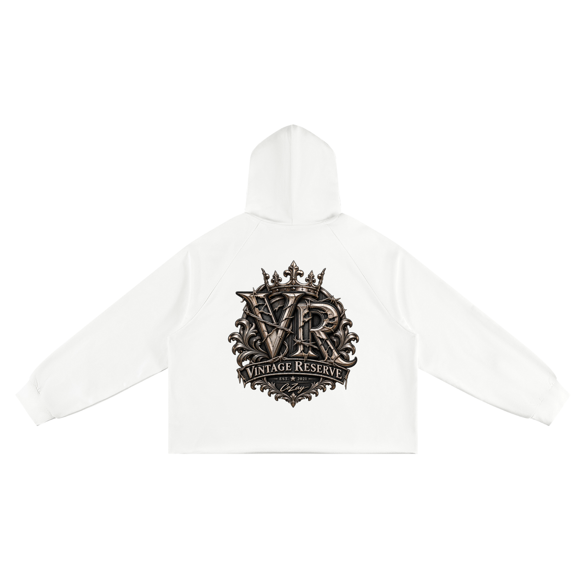 CoZay Vintage Reserve Unisex Vintage Wash Raw Edge Boxy Hoodie