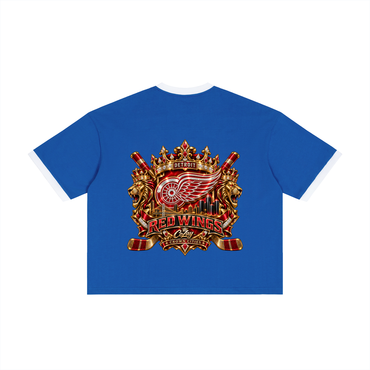 CoZay Crown Cities Detroit Unisex Color Block Boxy T-Shirt