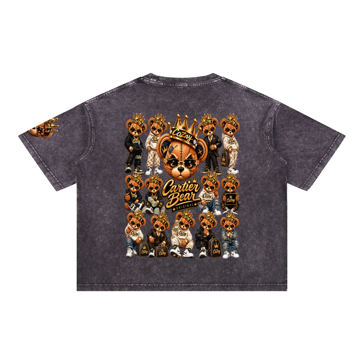 CoZay Original Cartier Bear Mineral Wash Boxy Cotton T-Shirt