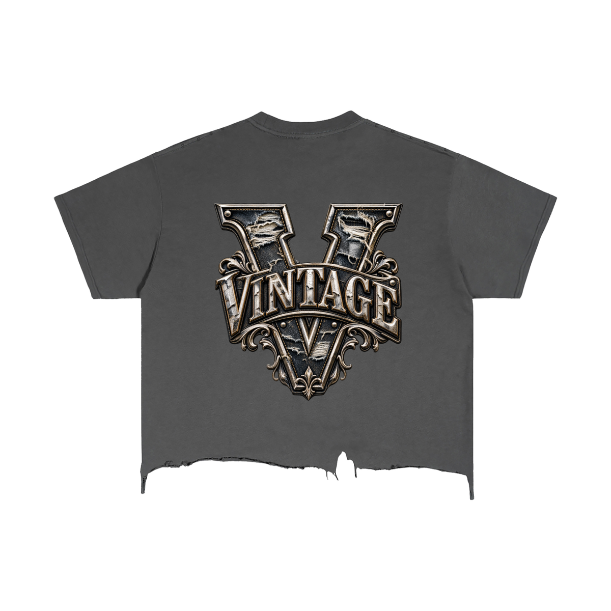 CoZay Original Men's Vintage Wash Boxy Distressed Hem T-Shirt