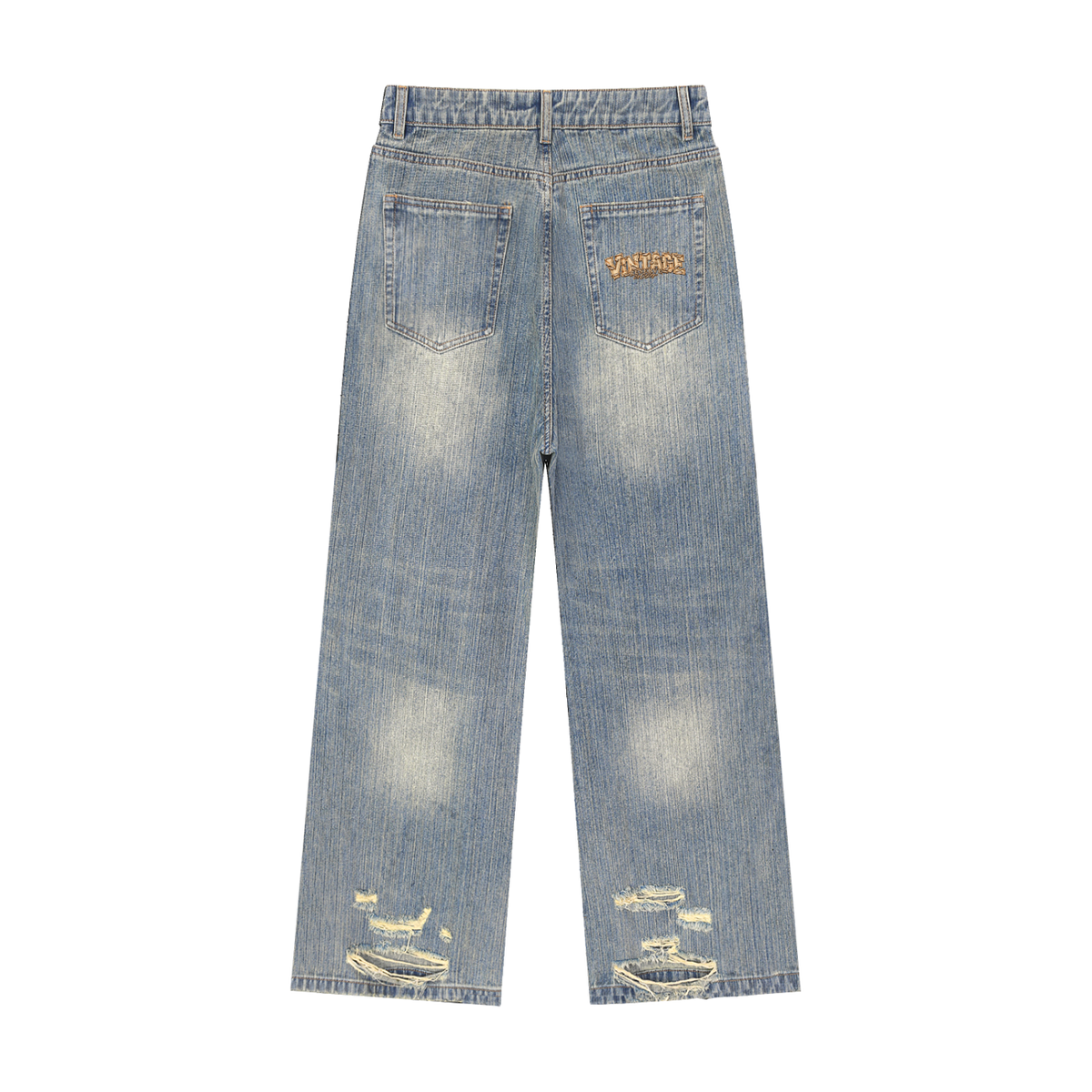 CoZay Vintage Reserve Men's Wash Distressed Denim Jeans