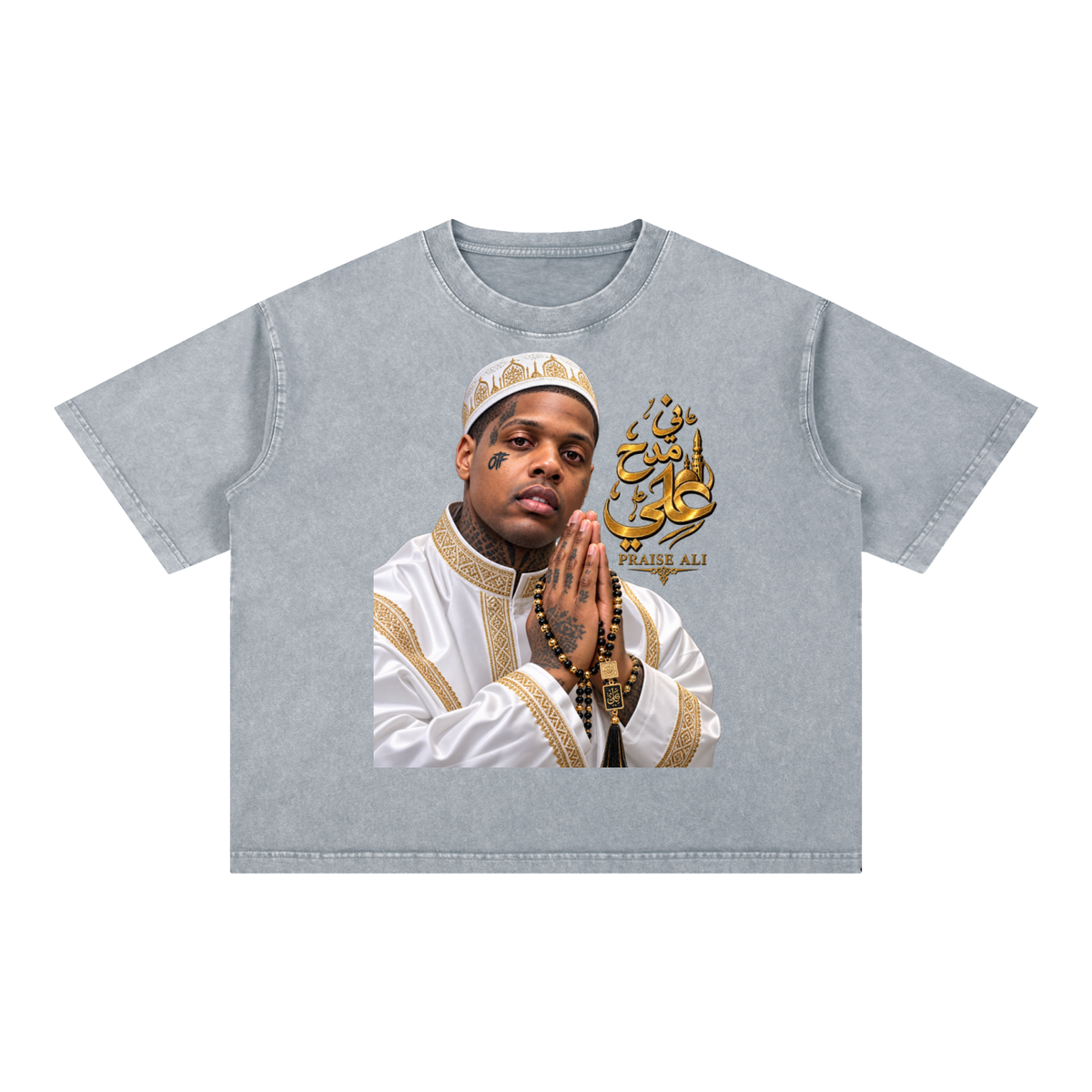 CoZay Signature Lil Durk Mineral Wash Boxy Cotton T-Shirt
