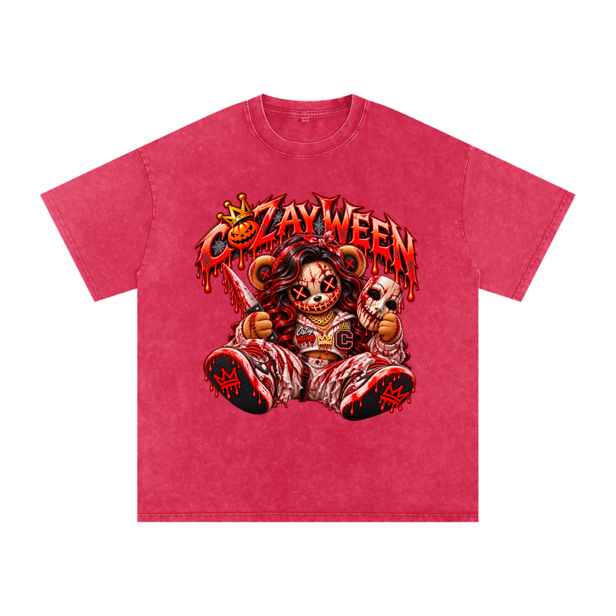 CoZayWeen Purge Snow Washed Oversized Cotton T-Shirt