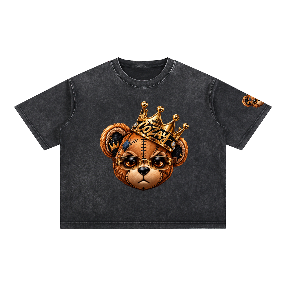 CoZay Original Cartier Bear Mineral Wash Boxy Cotton T-Shirt
