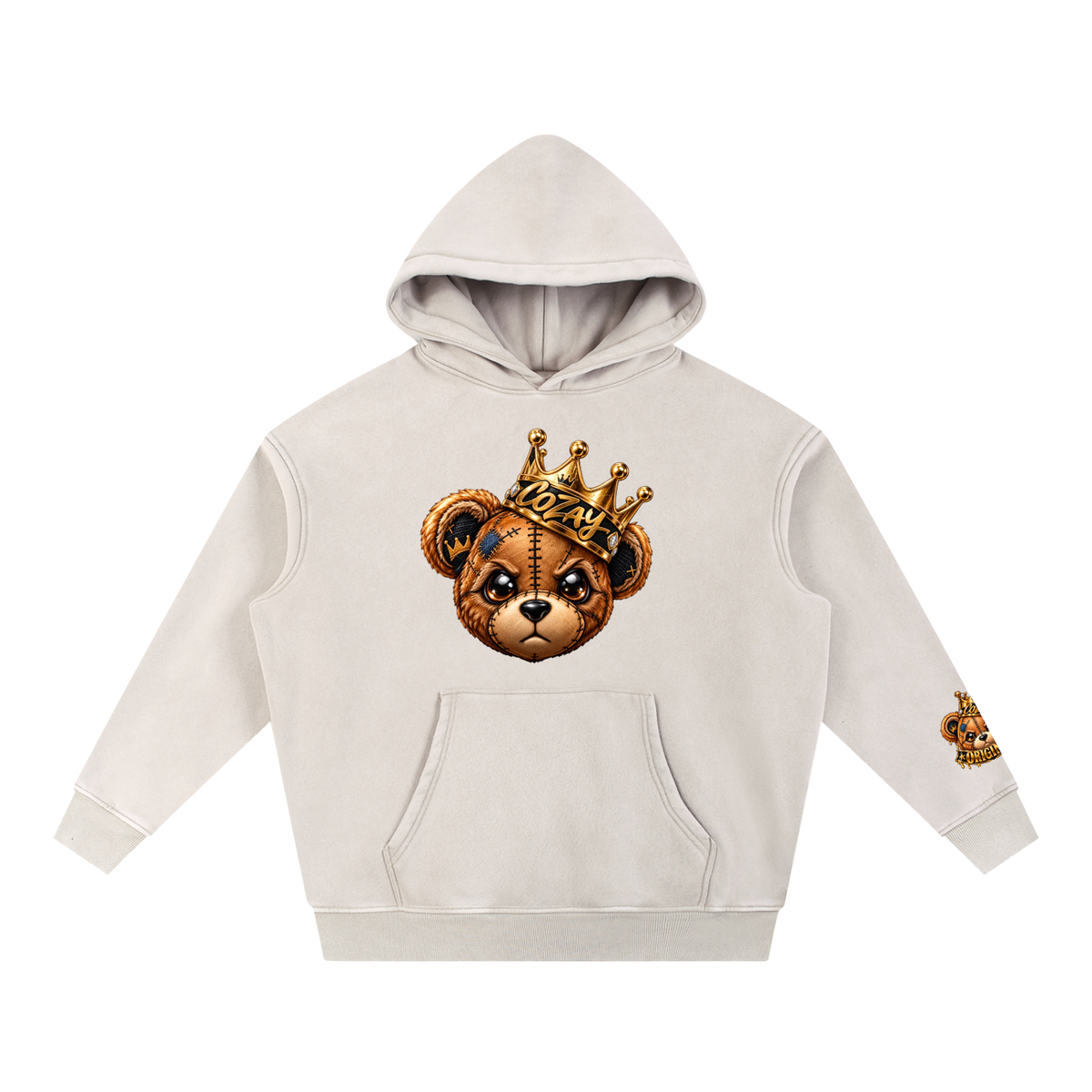CoZay Original Bear Snow Wash Fleece Oversize Hoodie