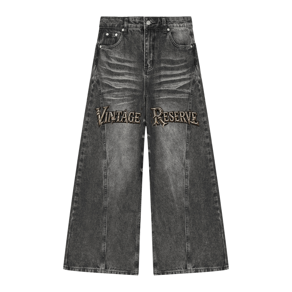 CoZay Vintage Reserve Women’s Vintage Wash Wide Leg Denim Jeans