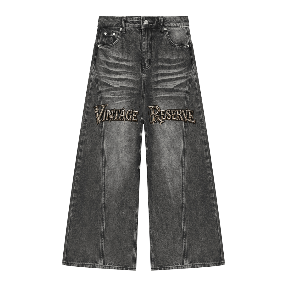 CoZay Vintage Reserve Women’s Vintage Wash Wide Leg Denim Jeans