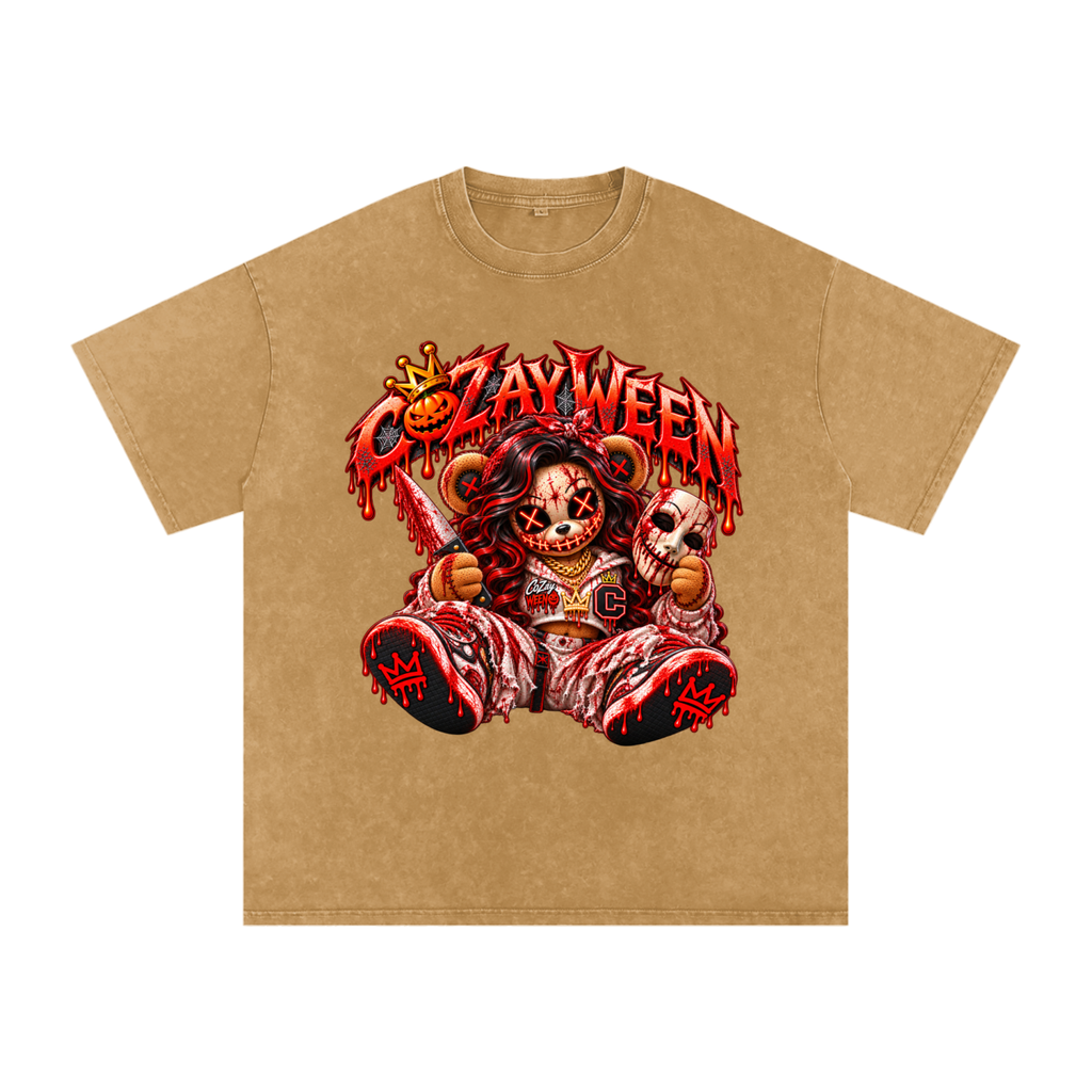 CoZayWeen Purge Snow Washed Oversized Cotton T-Shirt