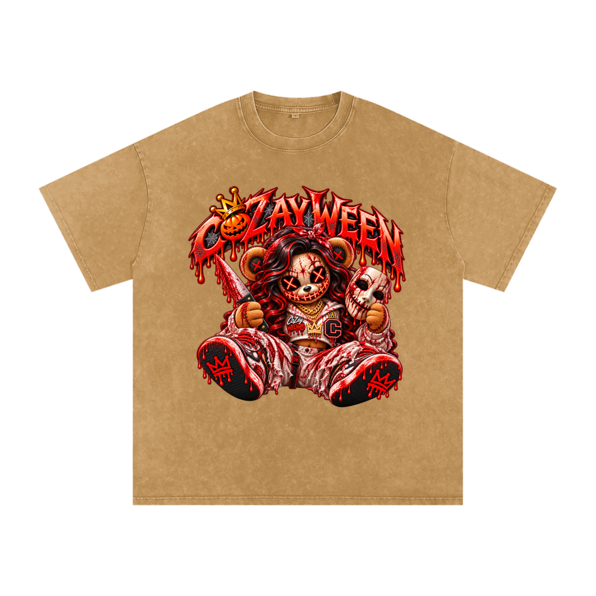 CoZayWeen Purge Snow Washed Oversized Cotton T-Shirt