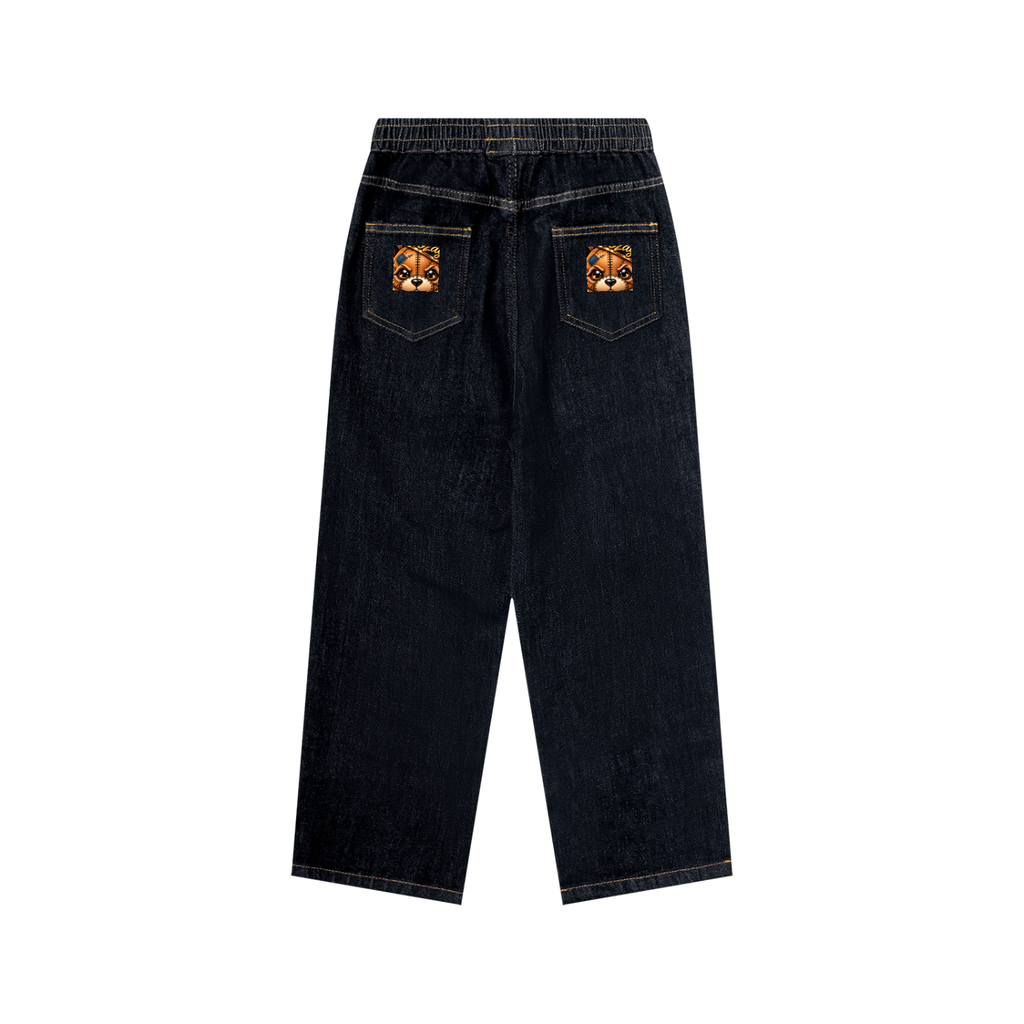 CoZay Original Bear Kid’s Straight Leg Elastic Waist Jeans