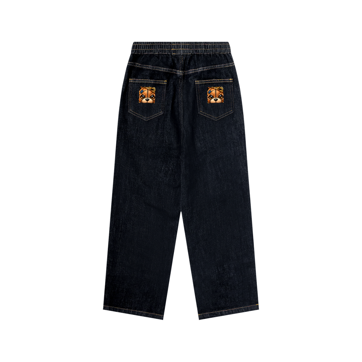 CoZay Original Bear Kid’s Straight Leg Elastic Waist Jeans