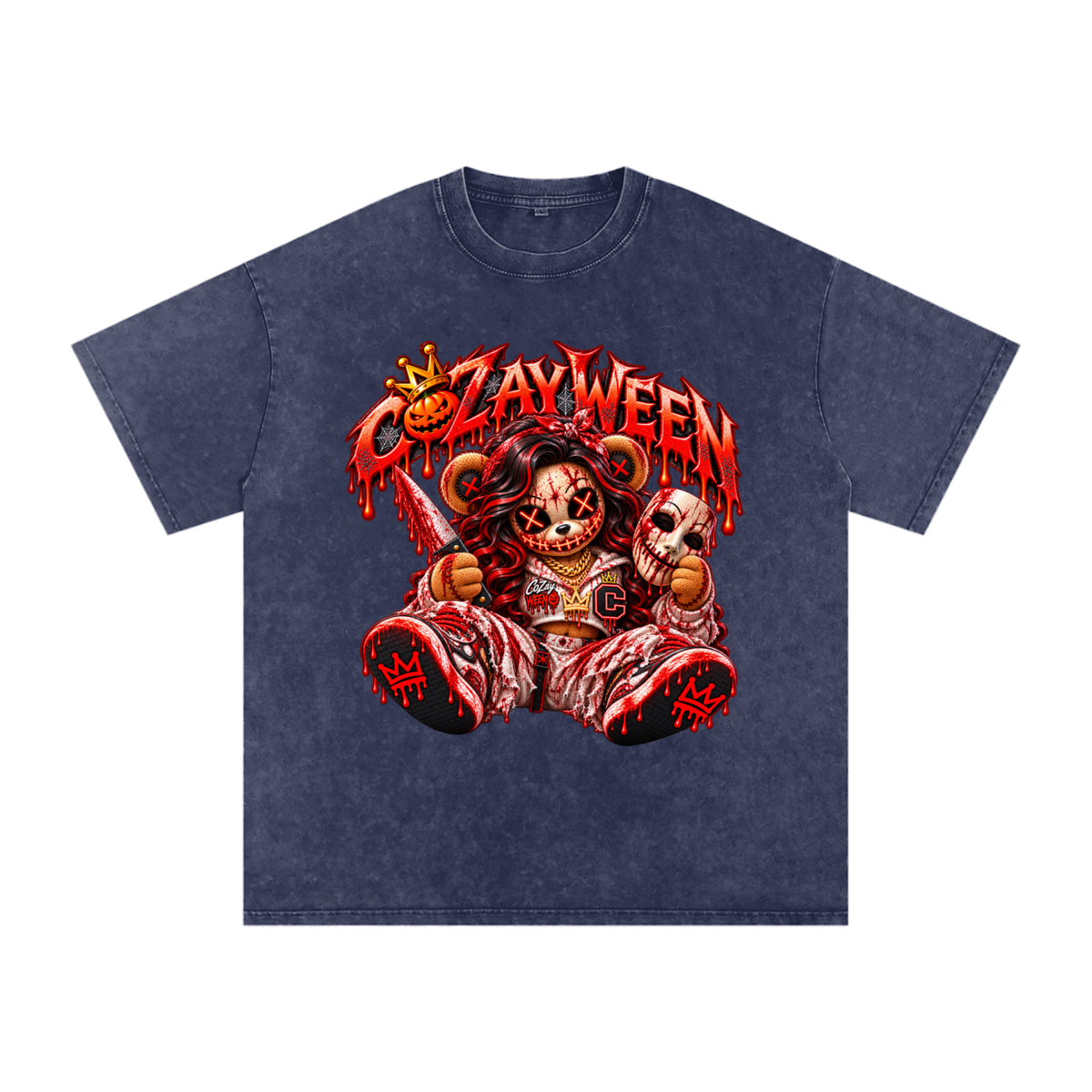 CoZayWeen Purge Snow Washed Oversized Cotton T-Shirt