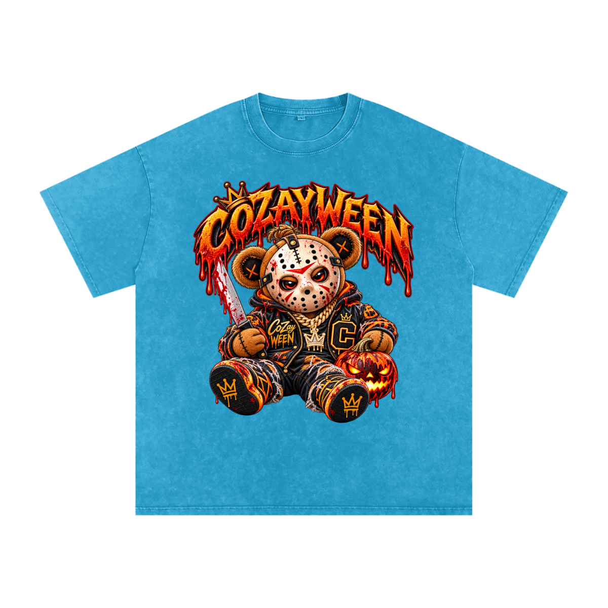 CoZayWeen Jason Snow Washed Oversized Cotton T-Shirt